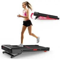 Bigzzia Tapis De Course Y1 Inclinaison Automatique 9% 3.0HP LED Noir
