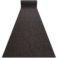 Rugsx Paillasson antidérapant pour les mètres courants GIN 7053 Liverpool extérieur, intérieur, sur caoutchouc - marron 100 cm 100x150 cm