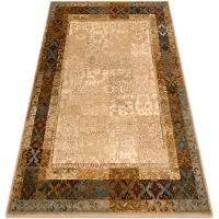Rugsx Tapis en laine OMEGA LUMENA ethnique vintage chameau 235x350 cm