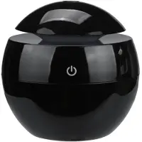 MaxPower Humidificateur d'air Portable, diffuseur ultrasonique USB, veilleuse LED, diffuseur d'huile électrique, aromathérapie, noir
