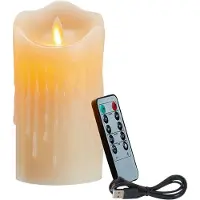 Torribaly Bougies LED, bougies sans flamme vacillante, bougie rechargeable, bougies en cire véritable avec télécommande, 10 cm