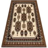Rugsx BCF Tapis Morad ZEGARY horloges, classique - beige 240x340 cm