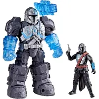 Star Wars Epic World of Action Combinaison Mech Force Mandalorian de 6,5 pouces et figurines d'action de 4 pouces, jouets pour garons et filles