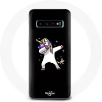 DAB Coque - - Samsung Galaxy S10 Plus - Souple - Noir - Licorne