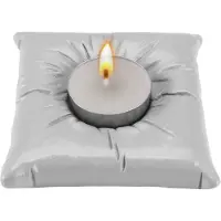 Typecat Bougeoir en résine en forme de coussin, support pour bougies, décoration Bijou
