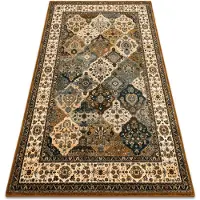 Rugsx Tapis en laine POLONIA Samari Ornement jadeit marron 170x235 cm