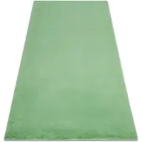 Rugsx Tapis BUNNY vert IMITATION DE FOURRURE DE LAPIN 80x150 cm