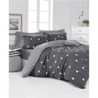 L'essentiel Maison , Begonvilla- EPJ6442, Gris,Blanc, couettes, 65% coton / 35% polyester