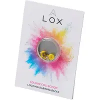 Bijoux Pierres et Minéraux. Fermoir sécurisé Boucles d'oreille hypoallergénique LOX. Couleur Jaune. 2 paires.