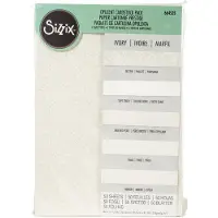 SIZZIX Papier cartonné - - Opulent - A4 - 50 feuilles - 250 g/m² - Ivoire