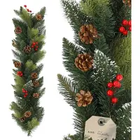 Kadax Guirlande de pin, guirlande de décoration, guirlande de sapin de 115 cm de long