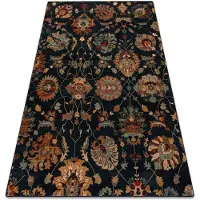 Rugsx Tapis en laine OMEGA LATICA fleurs bleu foncé 300x400 cm
