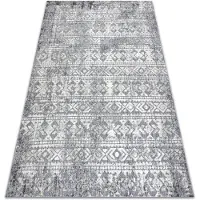 Rugsx Tapis Structural SOLE D3732 aztèque, diamants - tissé à plat gris / beige 180x270 cm