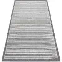 Rugsx Tapis SPRING 20411332 Lignes, cadre à boucles - gris 120x170 cm