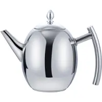 Jojomino Théière en acier inoxydable 2 L avec passoire à thé, infuseur et bouilloire pour induction