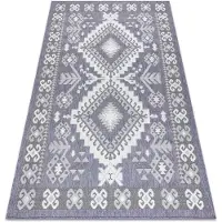 Rugsx Tapis SIZAL SION aztèque 3007 tissé à plat bleu / rose / ecru 140x190 cm