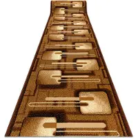 Rugsx TAPIS DE COULOIR BCF FRAMBOISE marron 100 cm 100x590 cm