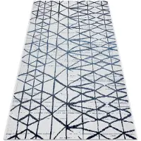 Rugsx Tapis COLOR 47278306 SISAL lignes, triangles beige / bleu 200x290 cm