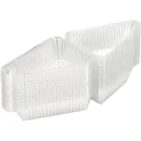 Torribaly Lot de 50 boîtes à gâteaux avec couvercle à charnière, boîtes à tarte jetables, boîtes individuelles pour cheesecake, boîtes à gâteaux
