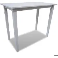 Helloshop26 Table haute mange debout bar bistrot en bois blanc 0902101