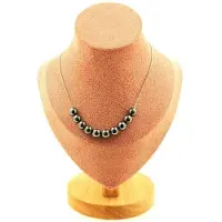 Bijoux Pierres et Minéraux. Collier 10 perles Hématite 8 mm. Chaine en acier inoxydable Collier femmes, hommes. Taille personnalisable.