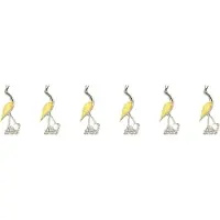 Spactz Lot de 6 brûleurs d'encens en forme de grue rétro, support d'encensoir en forme de cône, décoration bouddhiste pour la maison ou le bureau