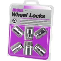 McGard 24537 Antivols de roue de sige conique chroms (filetage M12 x 1,5) - Ensemble de 5 5 cadenas / 1 cl