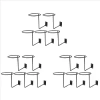 Semoic Lot de 15 supports muraux métalliques pour casques, manteaux et chapeaux
