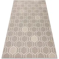 Rugsx Tapis SPRING 20404558 Hexagone, à cordes, à boucles - beige 200x290 cm