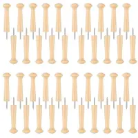 Typecat 40 Pièces en Bois Shaker Peg Bois à Visser Shaker Chevilles en Bois Brut Shaker Supports pour Suspendre Vêtements Chapeaux Serviette