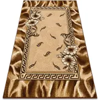 Rugsx BCF Tapis Morad TRIO fleurs, feuilles classique - vieil or 80x150 cm