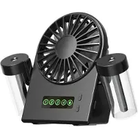 Semoic Humidificateur de bureau à double pulvérisation 2 en 1 avec port USB