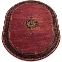 Rugsx Tapis en laine POLONIA ovale SAMARKAND rubis 170x235 cm