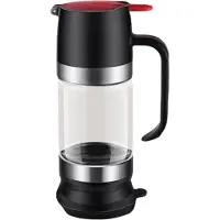 Melitt Pot Distributeur de Miel, 10 Oz, Verre Anti-Goutte avec Poignée, Sirop Transparent Base en Silicone