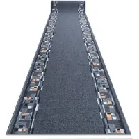 Rugsx TAPIS DE COULOIR ANTIDÉRAPANT BOMBAY gris 100cm 100x320 cm