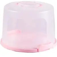 Jojomino Boîte à gâteaux pratique et anti-poussière en plastique, boîte de rangement pour pâtisseries, conteneur à desserts rond