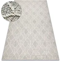 Rugsx Tapis JERSEY 19231 gris - géométrique structurelles, boucle BOHO 140x190 cm
