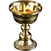 Exogio Bougeoir en laiton, série de coupes à bougies, support de lampe bouddhiste tibétain, décoration de table pour mariage, banquet, maison, beurre