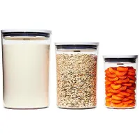 Oxo Good Grips Round POP 2.0 - Ensemble gradu de 3 pi ces (1,5 3,3 5,2 qt)