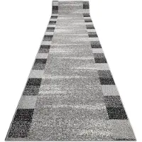 Rugsx Tapis de couloir SILVER Etna cadre, sable gris 80cm 80x140 cm