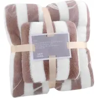 Tlily Ensemble de serviettes de bain, serviettes absorbantes en velours corail pour adultes visage E