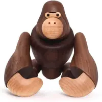 Melitt Artisanat en Bois Gorille CréAtif les DéCorations D'Ameublement Peuvent Accrocher des Cadeaux King DéCorations en Bois
