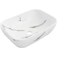 Mexen Rita lavabo à poser 45 x 32 cm, pierre blanche - 21084581