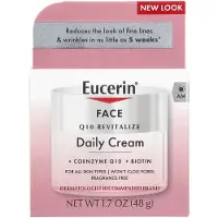 Eucerin , Crème Quotidienne Revitalisante Q10, Visage, Sans Parfum, 1,7 oz (48 g)