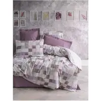 L'essentiel Maison , Maro - Dusty Rose, Ensemble housse de couette Ranforce king-size (FR), Rose poussiéreuse, 100 % COTON RANFORCE, 240 x 220 cm
