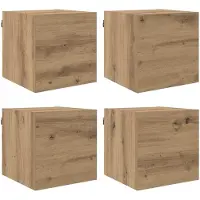 vidaXL Étagère murale pour téléviseur , chêne artisanal, 30,5 x 30 x 30 cm