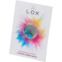 Bijoux Pierres et Minéraux. Fermoir sécurisé Boucles d'oreille hypoallergénique LOX. Couleur Bleu. 2 paires.