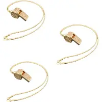 Jojomino Collier couleur chair, sifflet d'arbitre exquis incrusté de diamants, joli sifflet en strass, sifflet en métal