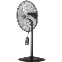 OEM Ventilateur Industriel sur Pied--24 pouces-Ventilateur Oscillant à 85 Degrés avec Réglage en Hauteur et 3 Vitesses Réglables