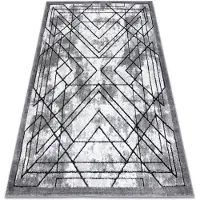 Rugsx Tapis moderne COZY Tico, géométrique - Structural deux niveaux de molleton gris 120x170 cm